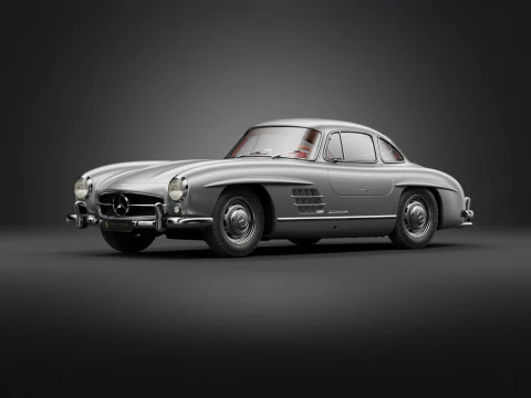 1954 Mercedes 300SL Gullwing 3D Model