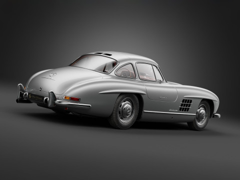 1954 Mercedes 300SL Gullwing 3Dモデル