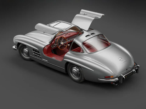 1954 Mercedes 300SL Gullwing 3D Model