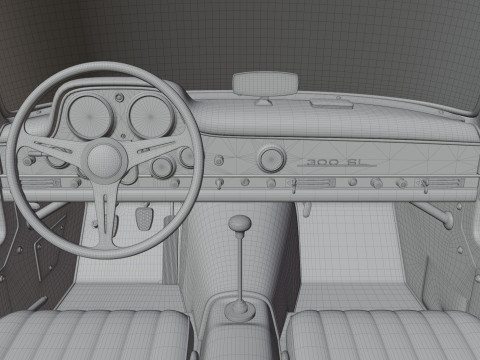 1954 Mercedes 300SL Gullwing 3Dモデル