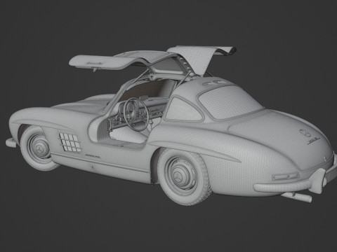 1954 Mercedes 300SL Gullwing 3Dモデル