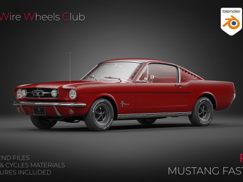 Mustang Fastback 1965 Modèle 3D