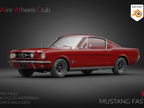 1965 Mustang Fastback 3D Modell