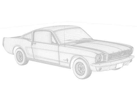 1965 Mustang Fastback 3D Model