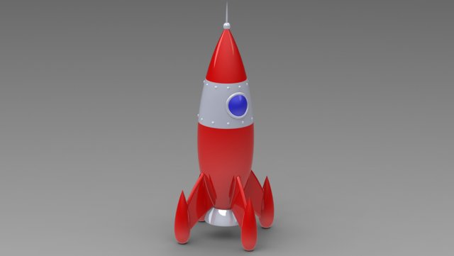 toy rocket 3Dモデル .c4d .max .obj .3ds .fbx .stl .blend 