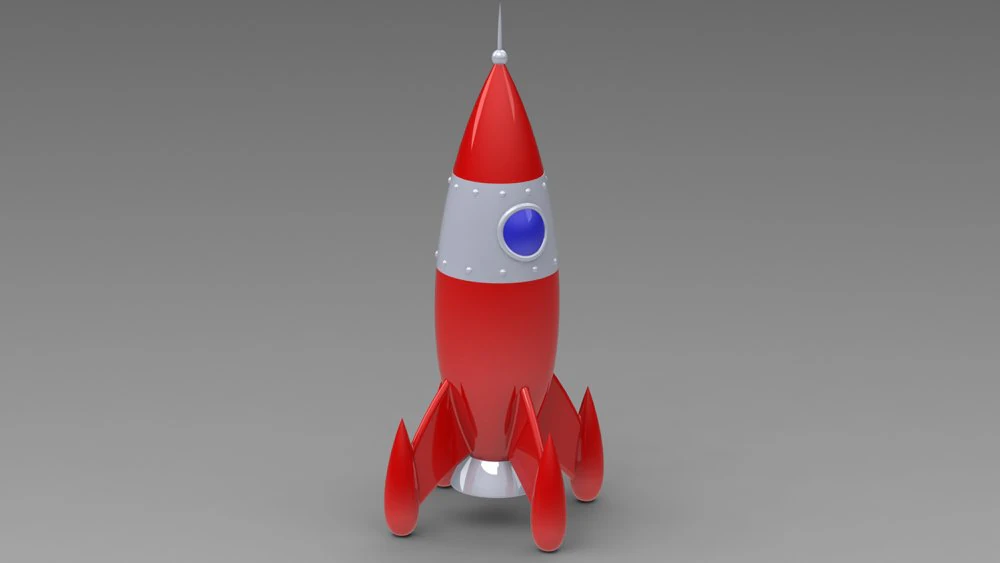 toy rocket 3D Model .c4d .max .obj .3ds .fbx .stl .blend 