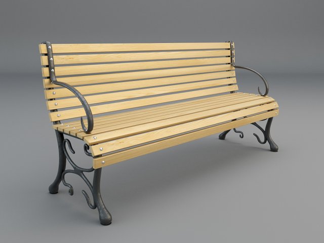bench 3D Model .c4d .max .obj .3ds .fbx .stl .blend 