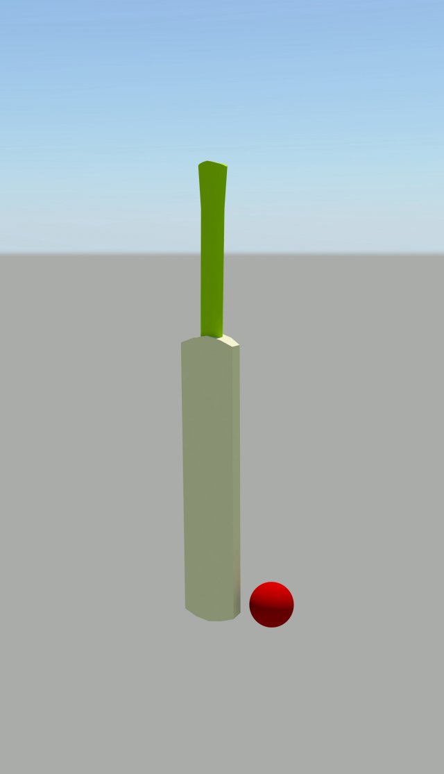 bat and ball Model 3D .c4d .max .obj .3ds .fbx .stl .blend 