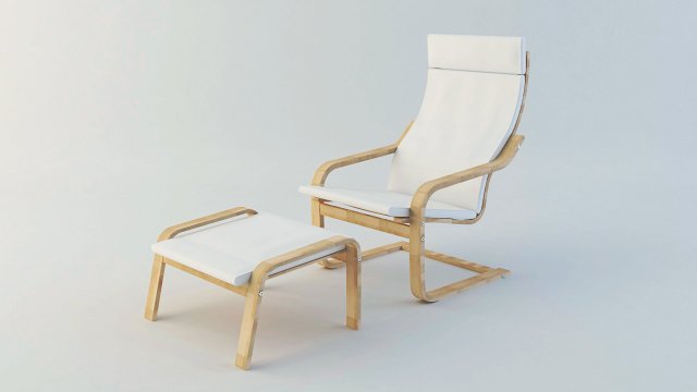 ikea armchair poeng 3D मॉडल .c4d .max .obj .3ds .fbx .stl .blend 