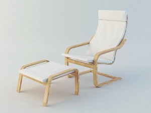 ikea armchair poeng 3D-Modell