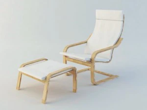 ikea armchair poeng 3D Model