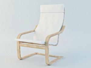 ikea armchair poeng 3D मॉडल