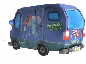 carton minibus free Modelo 3D