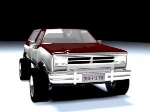 dodge ramcharger 1980 truck Model 3D