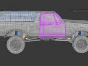 dodge ramcharger 1980 truck 3D Model