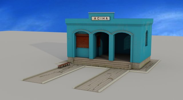 passenger pavilion 1 3D-Modell .c4d .max .obj .3ds .fbx .stl .blend 