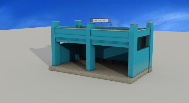 passenger pavilion 2 3D Model .c4d .max .obj .3ds .fbx .stl .blend 