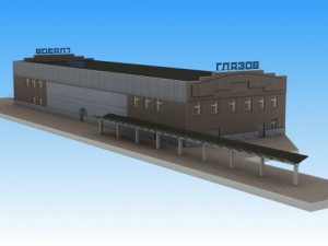 railway station glazov Modelo 3D