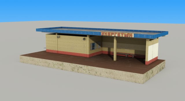 passenger pavilion 3 3D Model .c4d .max .obj .3ds .fbx .stl .blend 