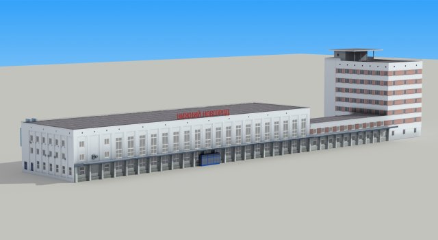 railway station nigny novgorod Modelo 3D .c4d .max .obj .3ds .fbx .stl .blend 