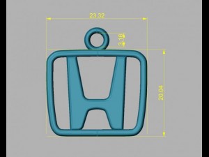 trinket honda Modelo de Impressão 3D