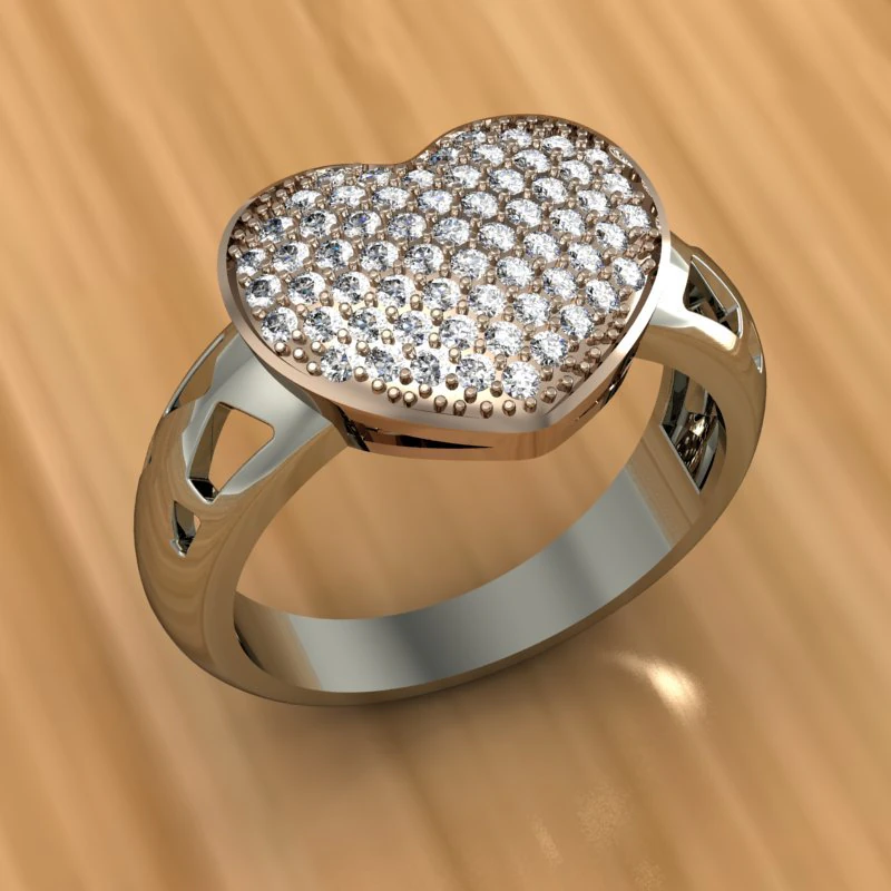 ring heart 00 3D Print Model .c4d .max .obj .3ds .fbx .stl .blend 