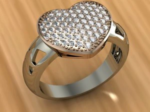 bague coeur 00 Modèles 3D en vedette