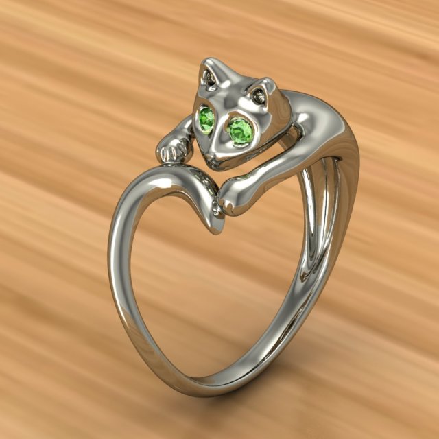 ring cat 3D-Druckmodell .c4d .max .obj .3ds .fbx .stl .blend 