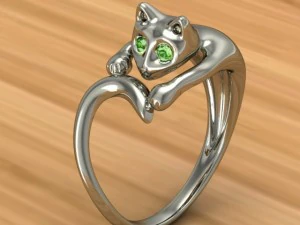bague chat Modèles 3D en vedette