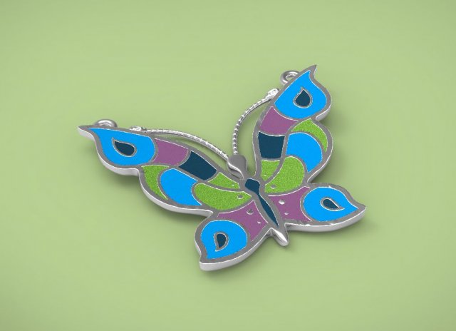 butterfly 3D Baskı Modeli .c4d .max .obj .3ds .fbx .stl .blend 