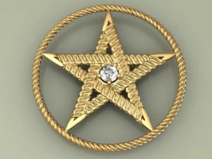 star pendant 3D Print Model