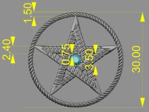 star pendant 3D Print Model