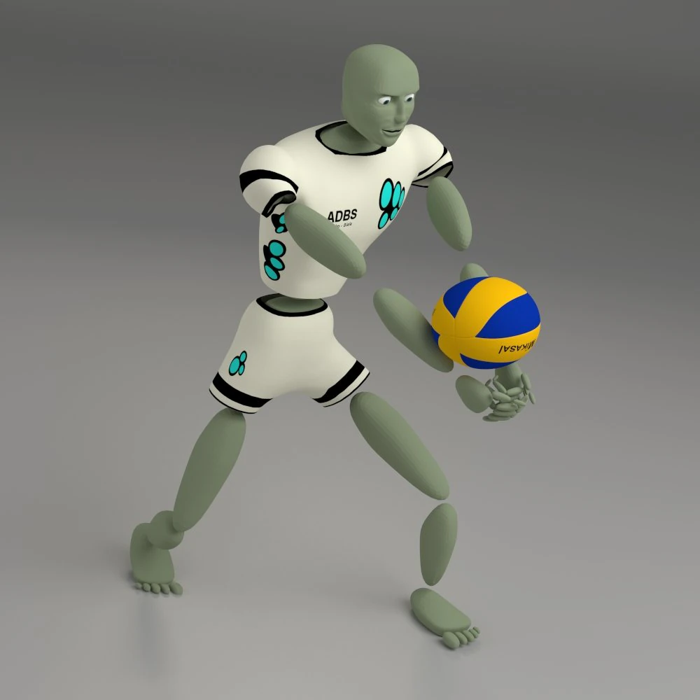 cartoon abstract sport model ballerkin - humanoid 3D Model .c4d .max .obj .3ds .fbx .stl .blend