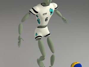 cartoon abstract sport model ballerkin - humanoid Modello 3D