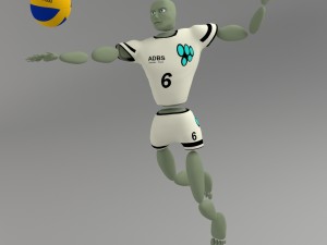 cartoon abstract sport model ballerkin - humanoid Modello 3D