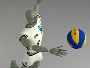 cartoon abstract sport model ballerkin - humanoid Modello 3D