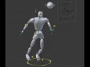 cartoon abstract sport model ballerkin - humanoid Modello 3D