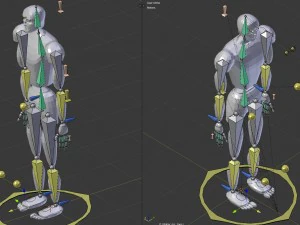cartoon abstract sport model ballerkin - humanoid 3D Model