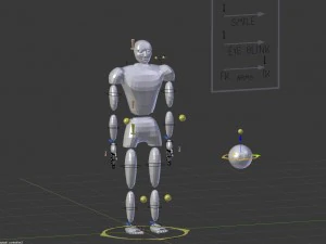 cartoon abstract sport model ballerkin - humanoid 3D Model