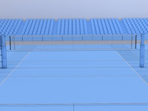 volleyball court - real size Modèle 3D