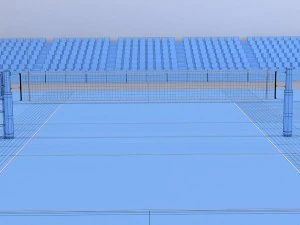 volleyball court - real size 3D Model