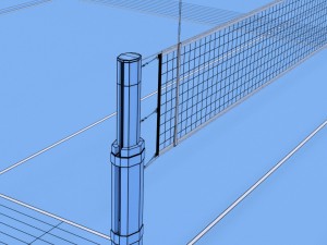 volleyball court - real size Modèle 3D