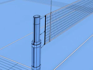 volleyball court - real size 3D Model