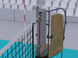 volleyball court - real size 3D Model