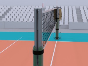 volleyball court - real size Modèle 3D