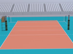 volleyball court - real size Modèle 3D