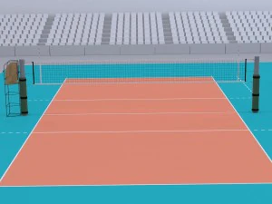 volleyball court - real size 3D Model