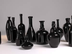 bottle set of bottles Model 3D