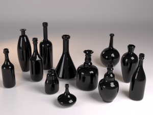 bottle set of bottles Model 3D