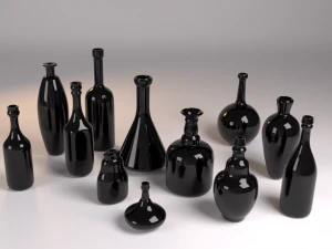 bottle set of bottles 3D Model